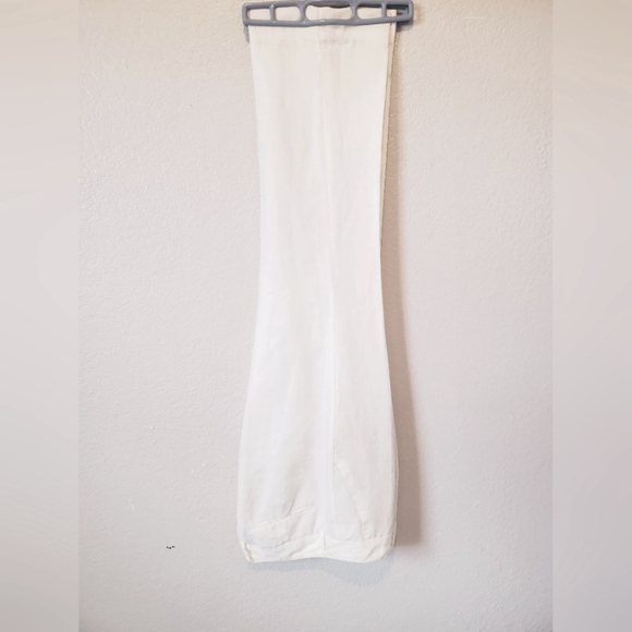 Linen Cynthia Rowley White Boot Cut Trousers Pants Size 6 in Bone - Picture 8 of 8